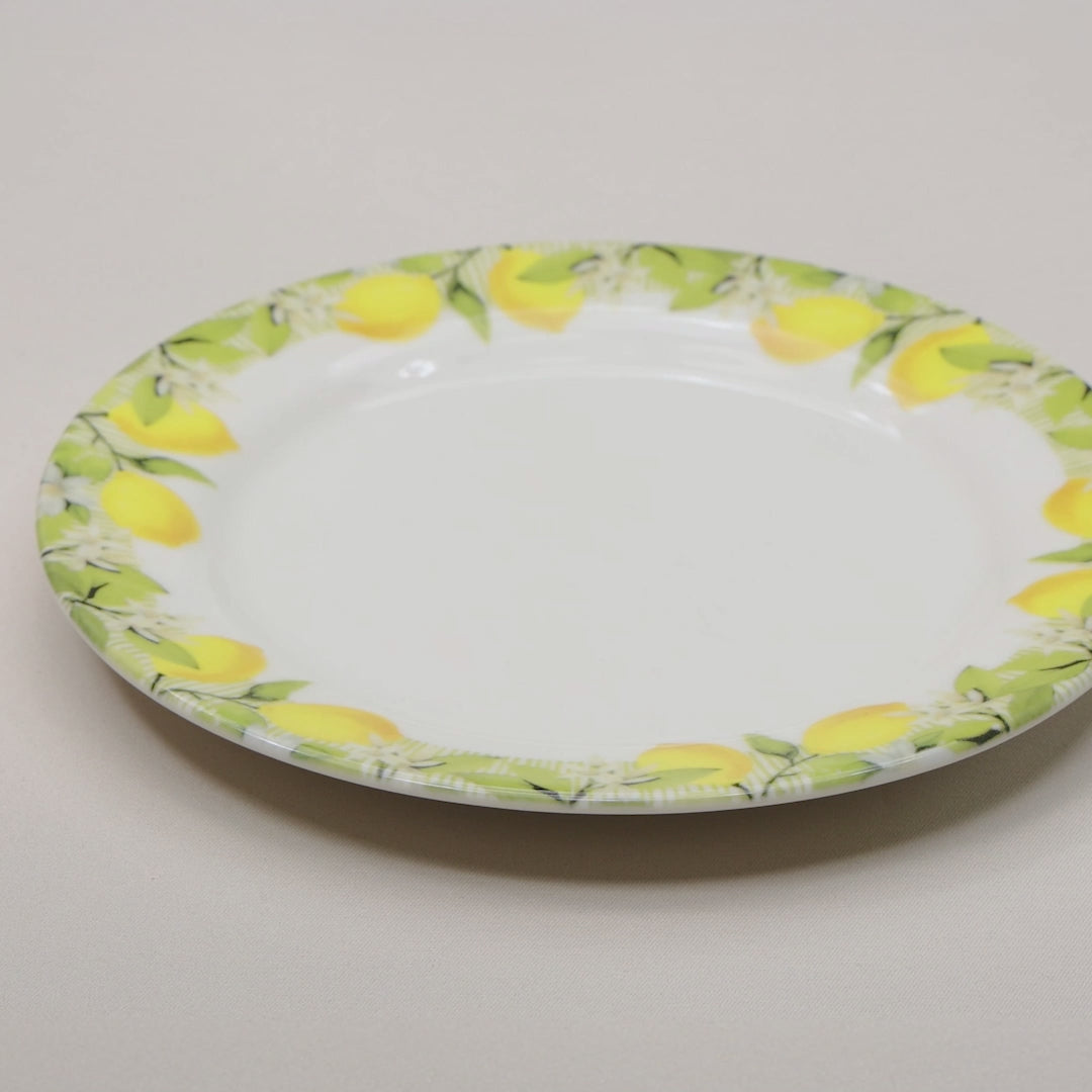 Prato para Sobremesa Siciliano 20cm Branco Cerâmica - Lyor