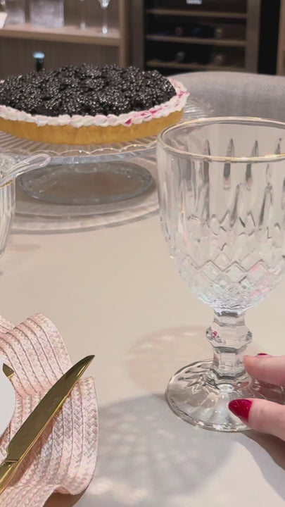 Conjunto 6 Taças Água Greek Fio Dourado 320ml Vidro - Wolff