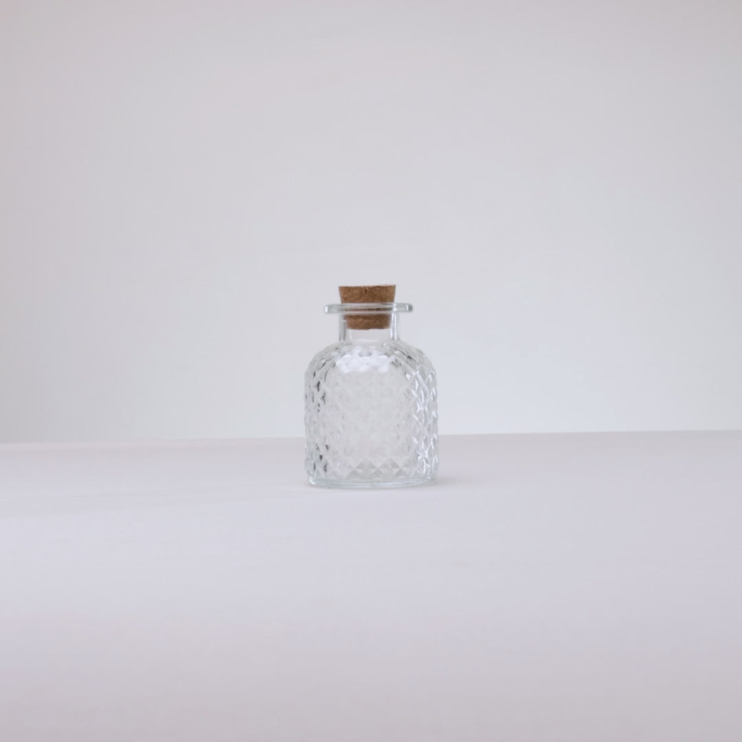 Garrafa para Azeite com Tampa de Cortiça Releve 7,5cm x 9cm Vidro - Lyor