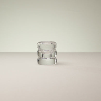 Porta Velas Elipse 6cm x 6cm x 6,5cm Vidro - Lyor