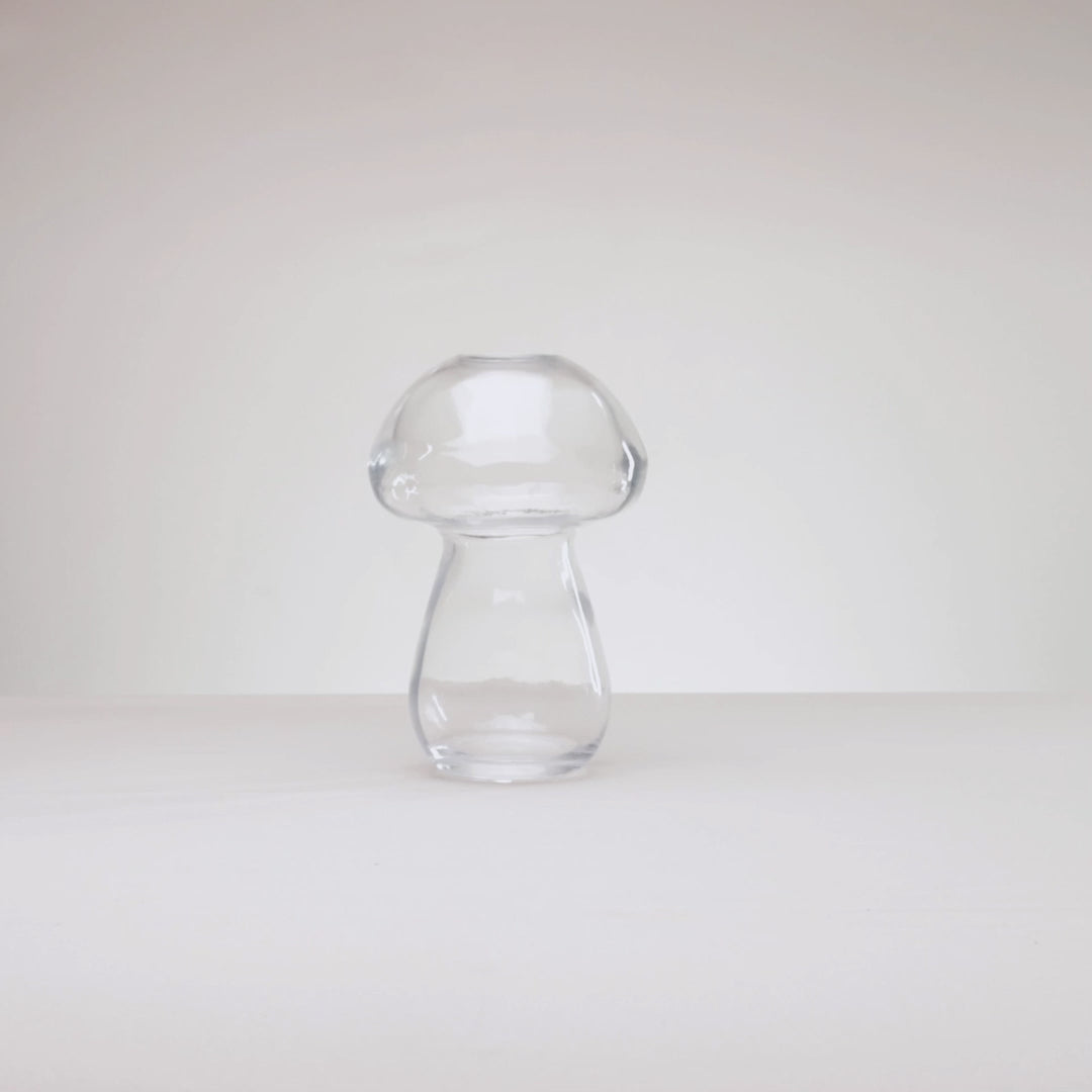 Vaso Cogumelo 17cm Vidro - Lyor