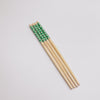 Conjunto 4 Pares de Hashis Sunflower 24cm x 1cm Verde Bambu - Lyor