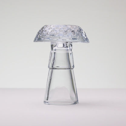 Castiçal Mushroom 10cm x 10cm x 14,5cm Vidro - Lyor