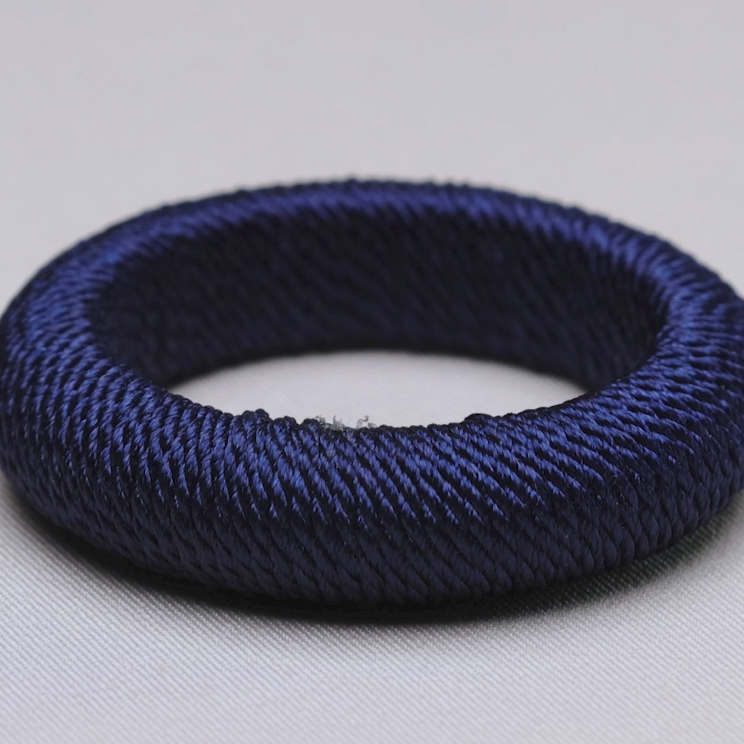 Conjunto 4 Anéis para Guardanapo Tressê Azul Plástico - Lyor