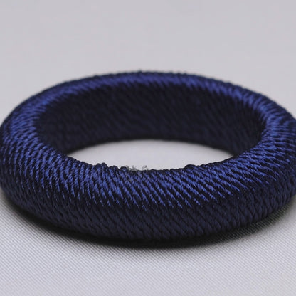 Conjunto 4 Anéis para Guardanapo Tressê Azul Plástico - Lyor