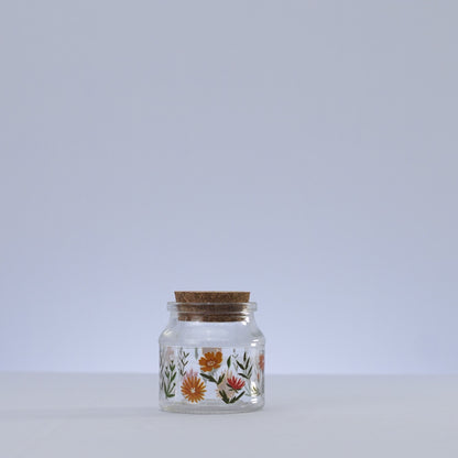 Pote com Tampa de Cortiça Flora 140ml Vidro - Lyor