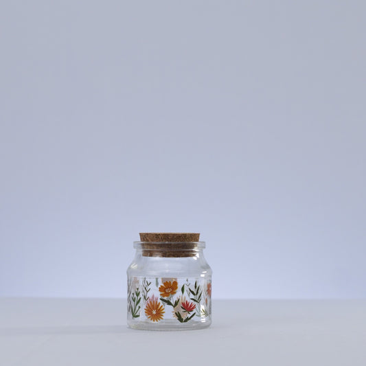 Pote com Tampa de Cortiça Flora 140ml Vidro - Lyor