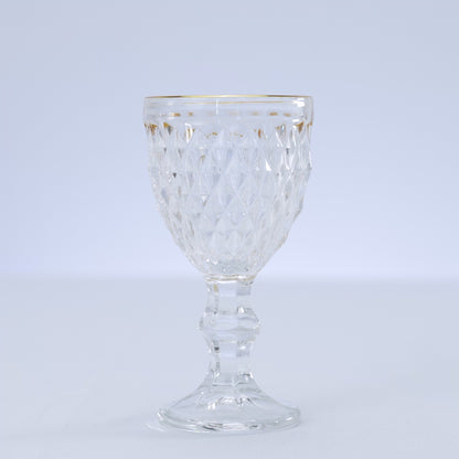 Taça de Licor de Vidro com Fio de Ouro Bico de Abacaxi 60ml - Lyor