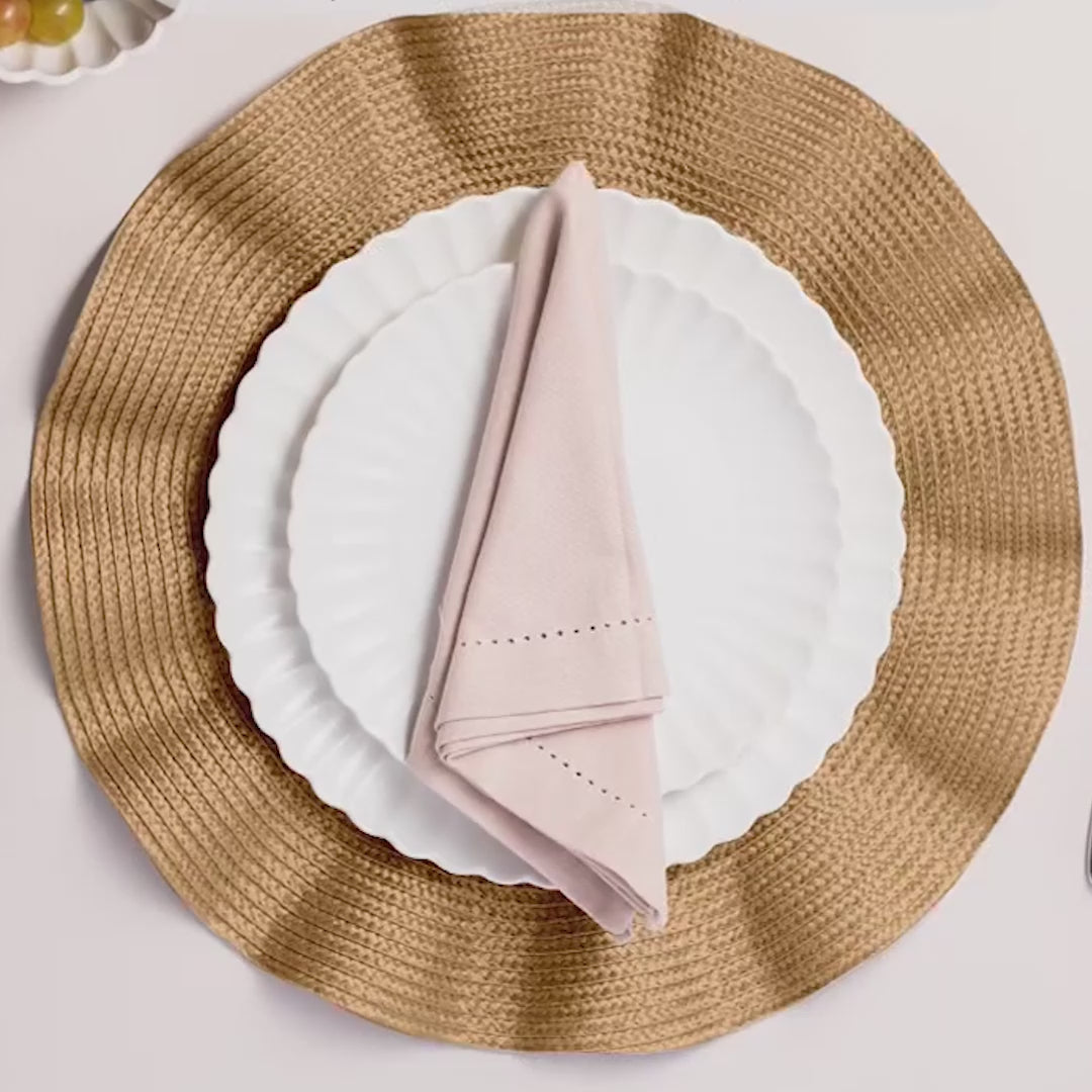 Lugar Americano de Polipropileno Babado Vermelho 38cm - Wolff