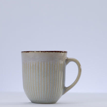 Caneca Linear 380ml Cerâmica Cinza - Lyor