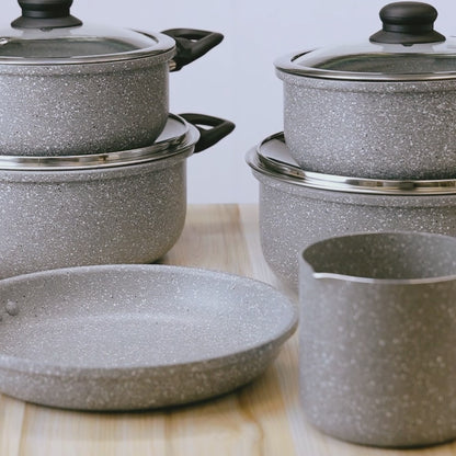 Panela de Indução em Alumínio Revestimento Cerâmico e Tampa de Vidro - Wolff