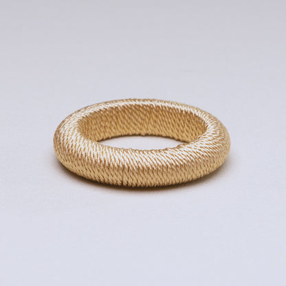Conjunto 4 Anéis para Guardanapo Tressê Dourado Plástico - Lyor