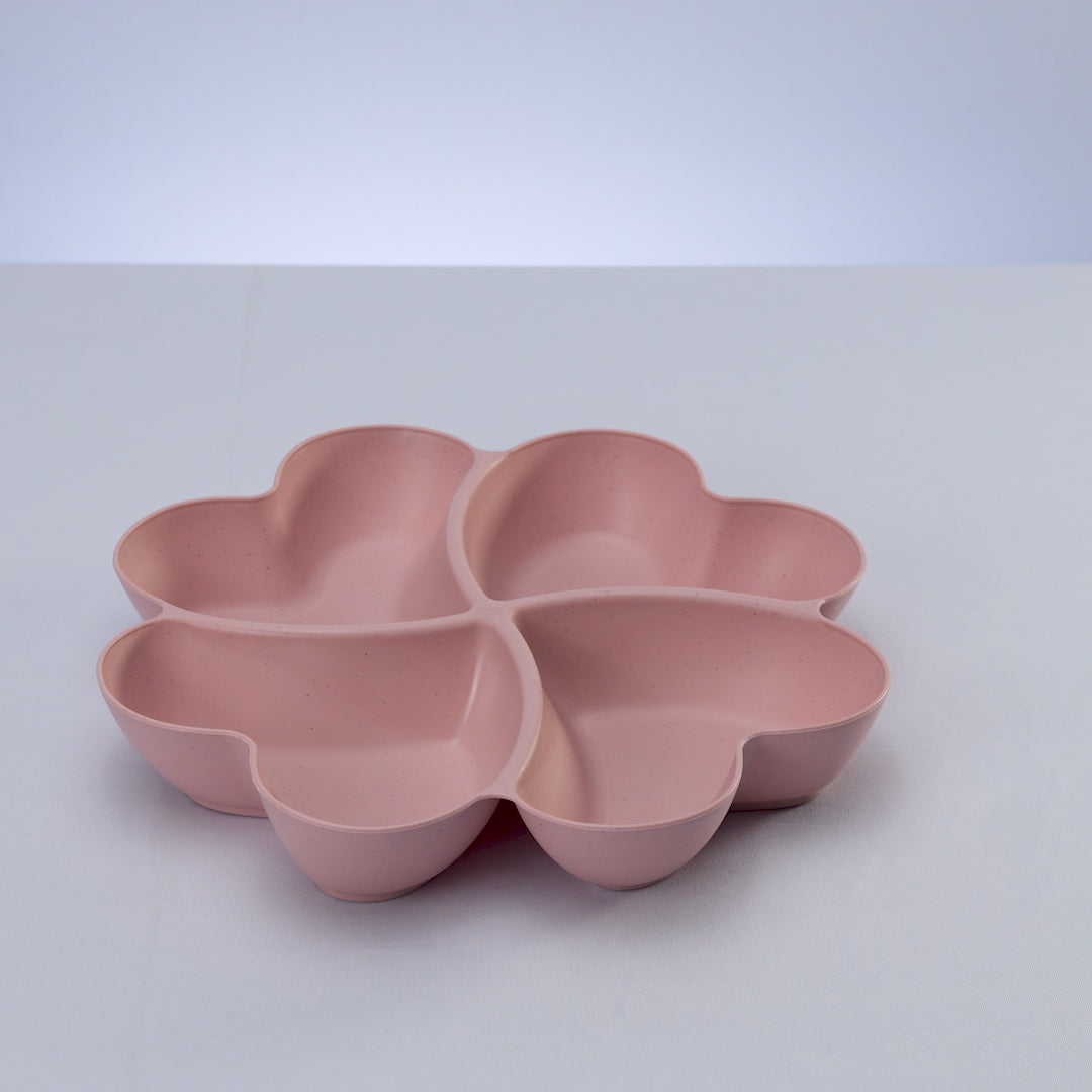 Petisqueira de Bambu e PP Lines Rosa 27cm x 27cm x 4,5cm - Lyor