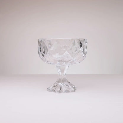 Centro de Mesa Petit Deli Diamond com Pé 14cm x 14,5cm x 15cm Cristal - Lyor