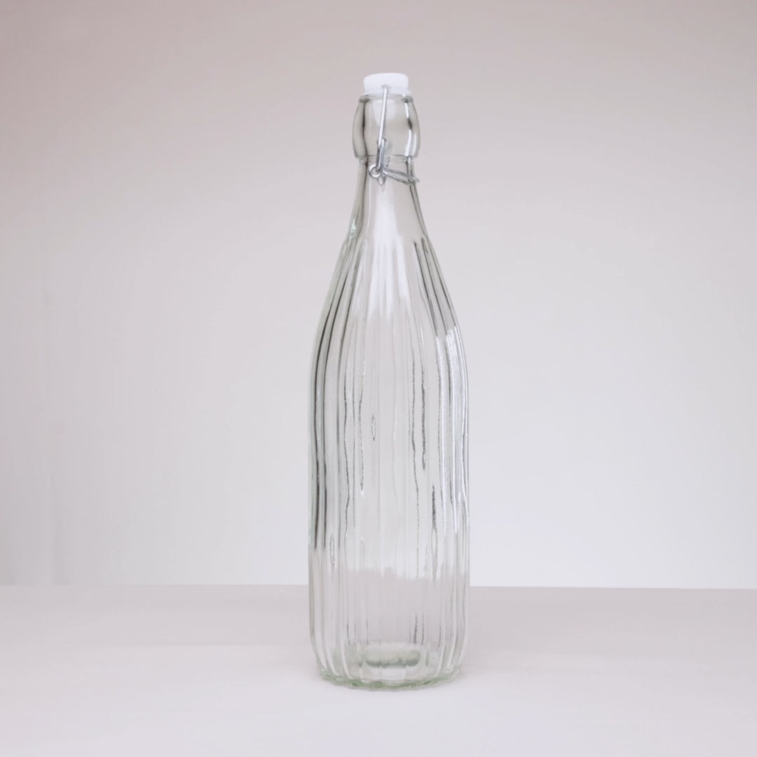 Garrafa com Tampa Hermética Aura 1L Vidro - Lyor