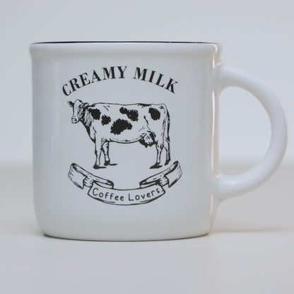 Caneca Creamy Milk 180ml Branca Cerâmica - Lyor