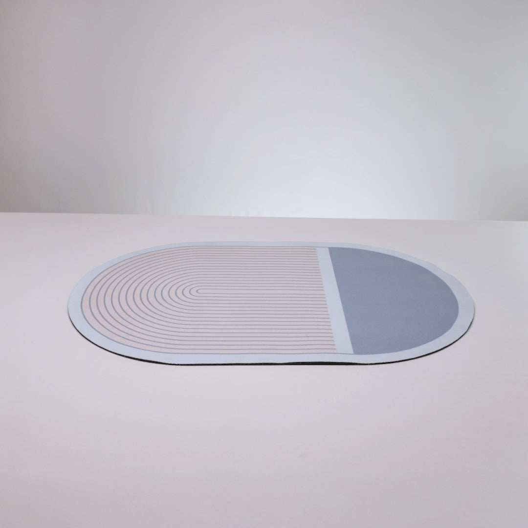 Tapete para Banheiro Contour Two 58cm x 38cm Bege PVC - Lyor