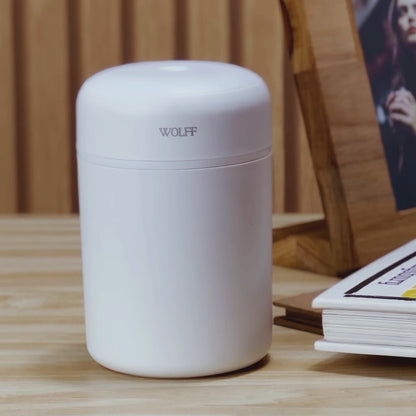 Umidificador de Ar Portátil de Plástico com Entrada USB e Luz Led Noturna 300ml - Wolff