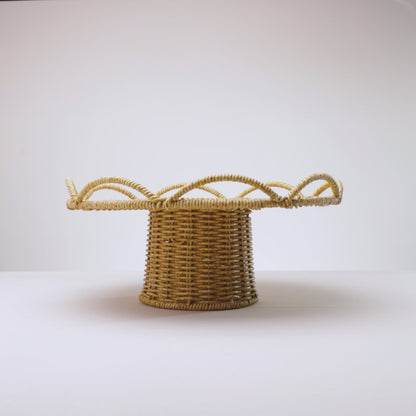 Prato para Bolo com Pé Bali 30cm x 30cm x 14cm Plástico - Lyor