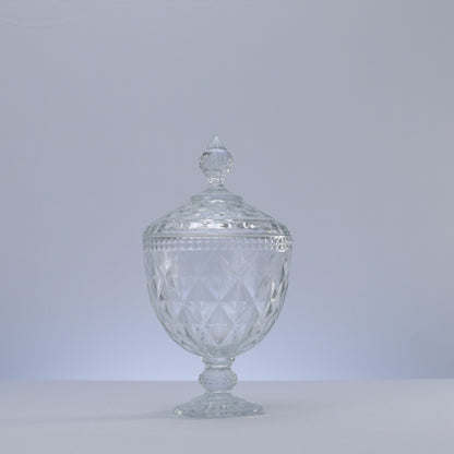 Potiche de Cristal com Pé Diamond - Lyor