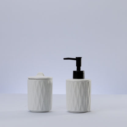Conjunto 2 Peças para Banheiro de Cerâmica Deli Diamond Branco - Lyor
