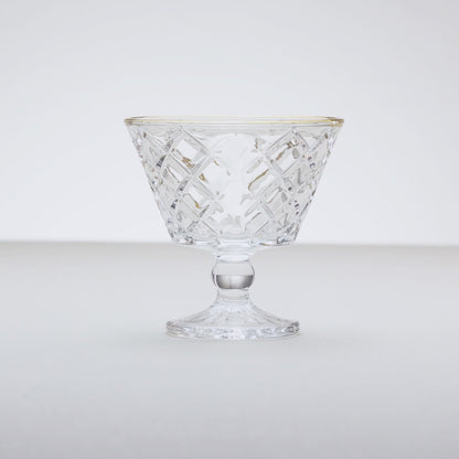 Taça de Sorvete Diamante com Fio de Ouro 160ml Cristal Ecológico - Lyor