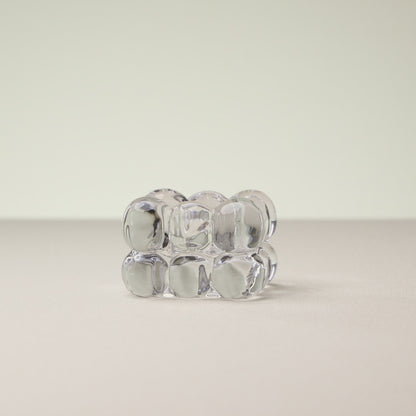 Porta Velas Bubble 6,5cm x 6,5cm x 5cm Vidro - Lyor