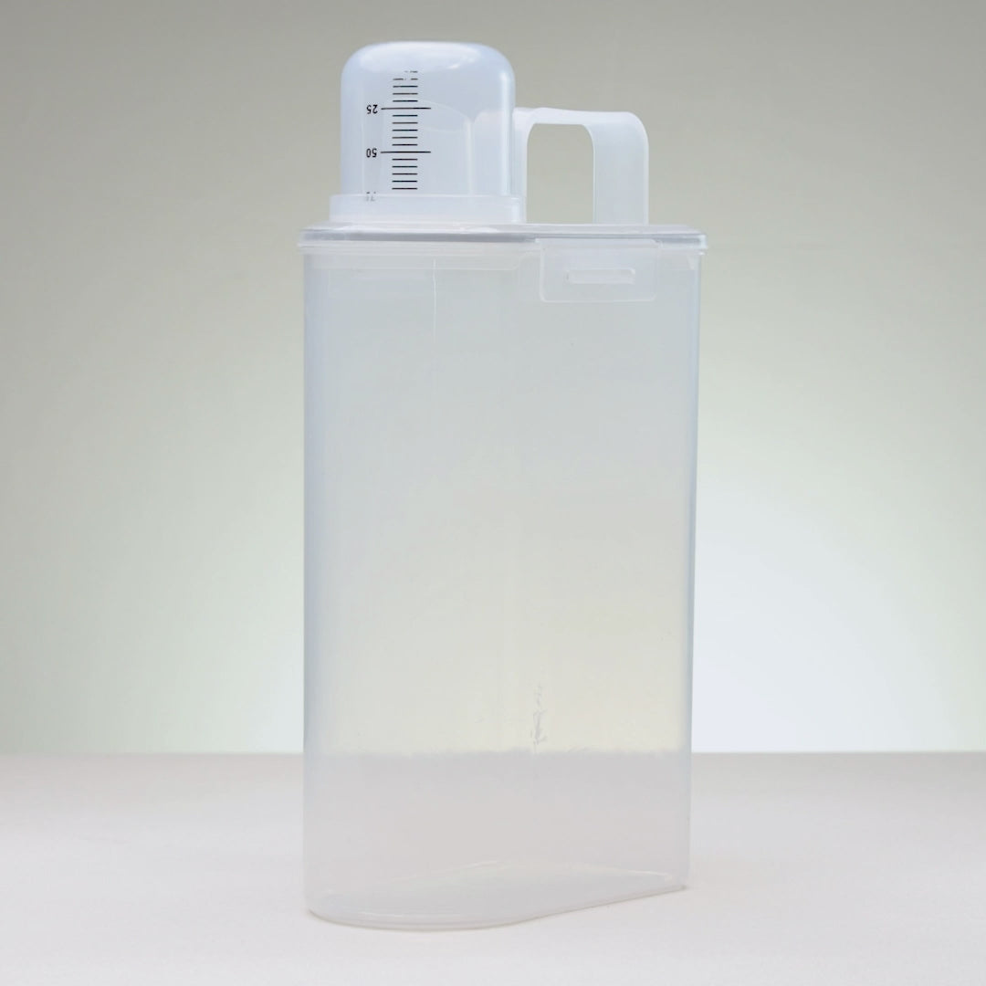 Pote Hermético Multiuso com Copo Medidor 14cm x 8,5cm x 24cm Plástico - Lyor