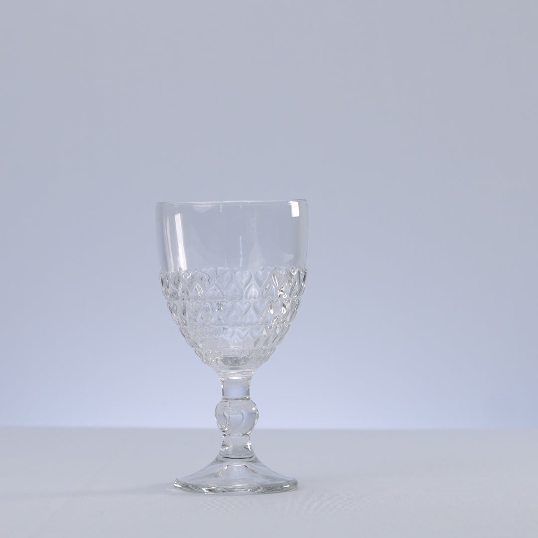 Taça de Água de Cristal Coração 330ml - Lyor