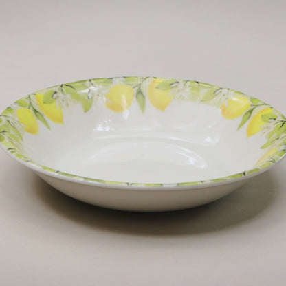 Prato Fundo 21cm Siciliano Branco Cerâmica - Lyor