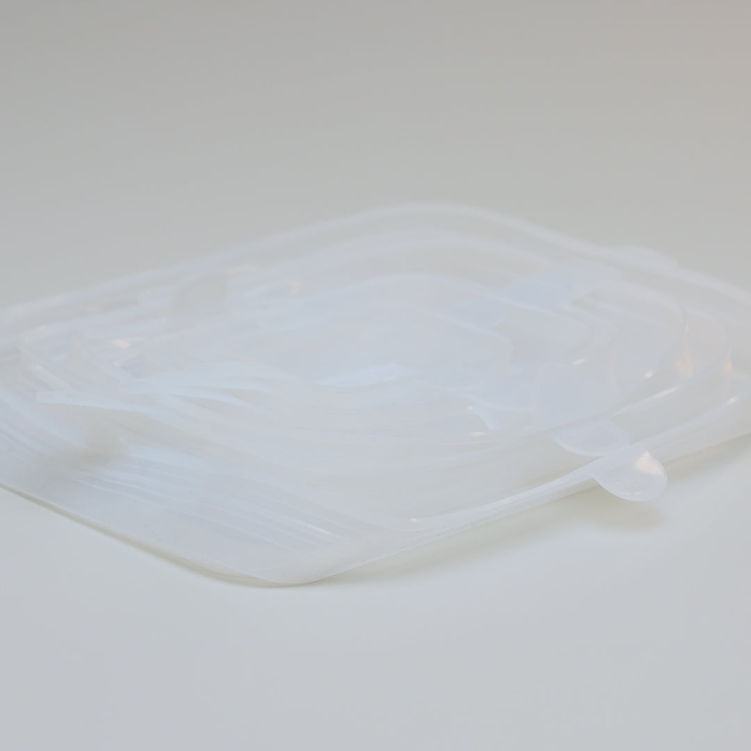 Conjunto 6 Tampas Retangulares Flexíveis 19,5cm x 17cm x 2cm Silicone - Lyor