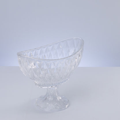 Centro de Mesa de Cristal Ecológico com Pé Diamond 28cm x 15cm x 22,5cm - Lyor