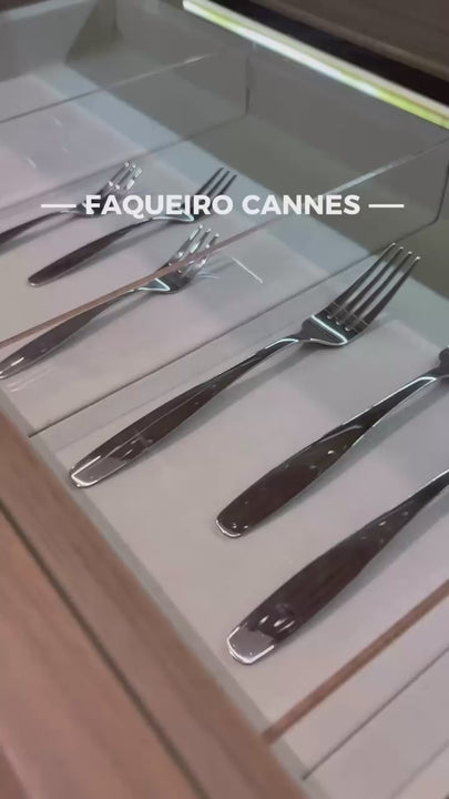 Faqueiro Cannes 30 Peças Aço Inox - Wolff