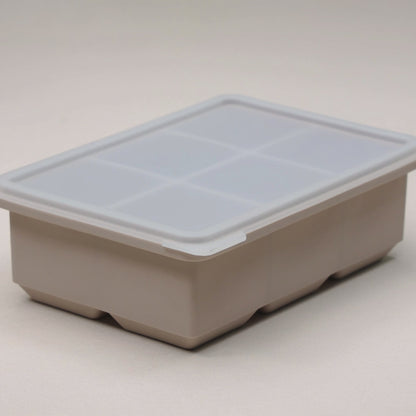 Forma para Gelo 6 Cubos 16,5cm x 13cm x 5,5cm Bege Silicone - Lyor