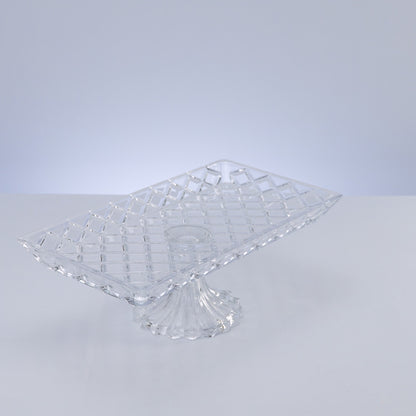 Travessa para Servir de Cristal com Pé Deli Diamond - Lyor