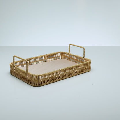 Bandeja Retangular com Alça Kali 30cm x 20cm x 4,5cm Plástico - Lyor