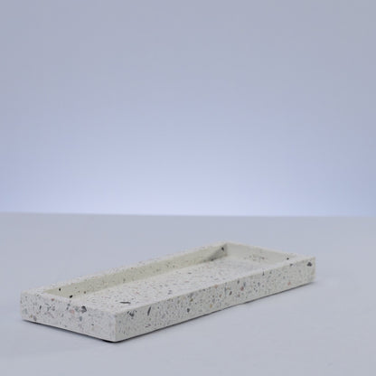 Bandeja Retangular de Mármore Terrazo 25cm x 10cm x 2cm - Lyor