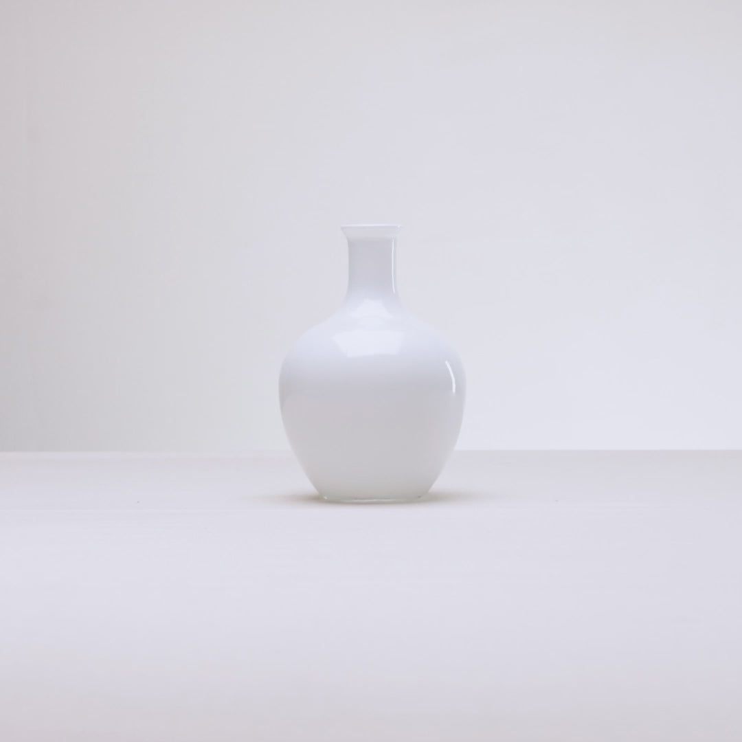 Vaso Dália 11cm x 7,5cm Branco Vidro - Lyor