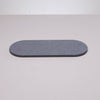 Bandeja Oval Absorvente para Pia 28cm x 11cm Cinza Escuro Pedra Diatomita - Lyor