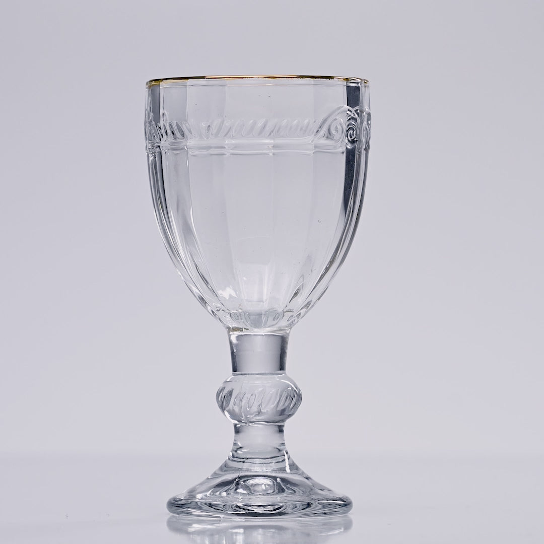 Taça de Licor de Cristal Ecológico com Fio de Ouro Imperial 50ml - Lyor