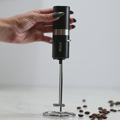Mixer Elétrico para Bebidas de Aço Inox e Plástico com Suporte - Wolff